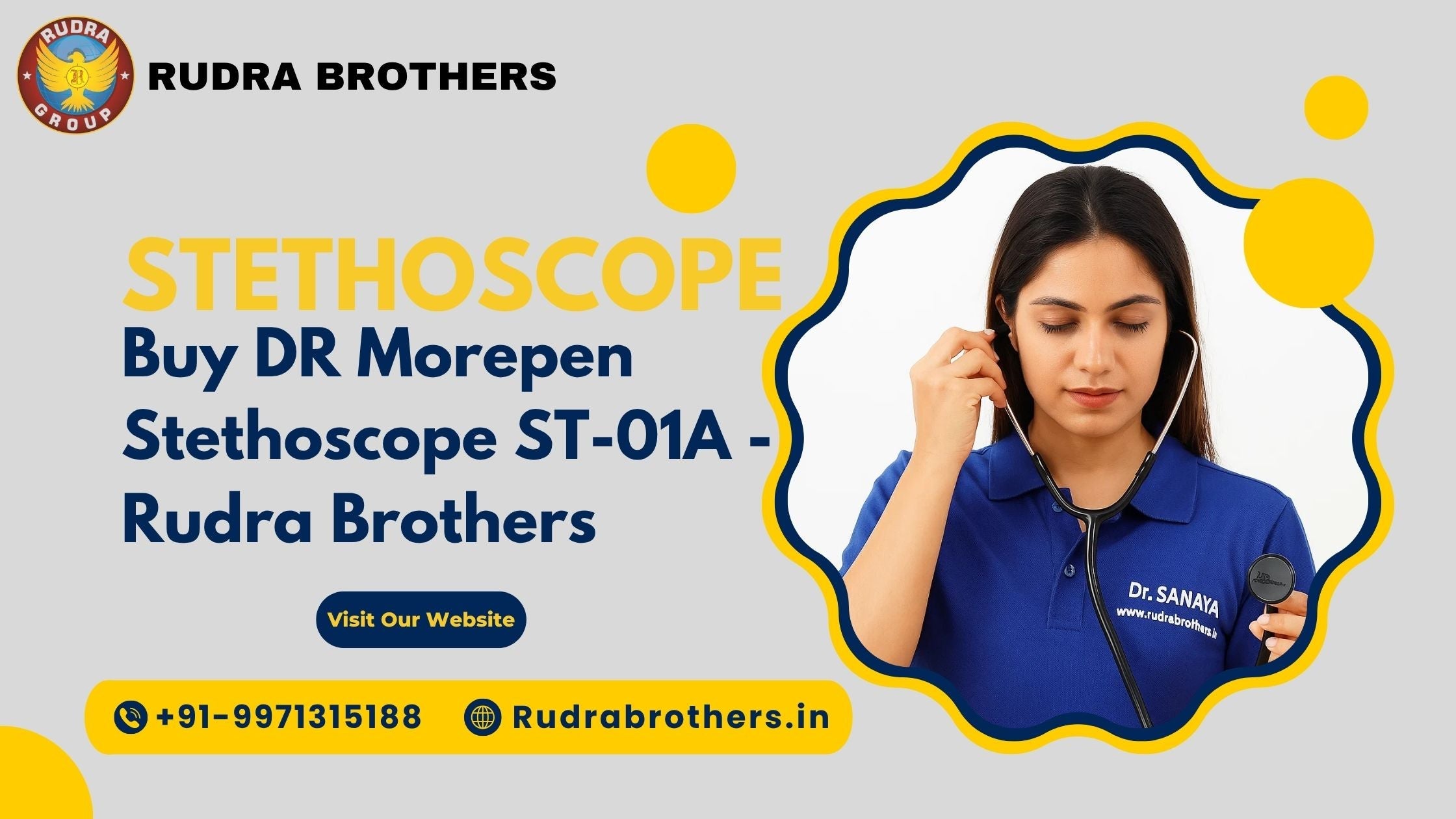 DR Morepen Stethoscope, Morepen Stethoscope, DR Morepen the Professional's Deluxe Stethoscope