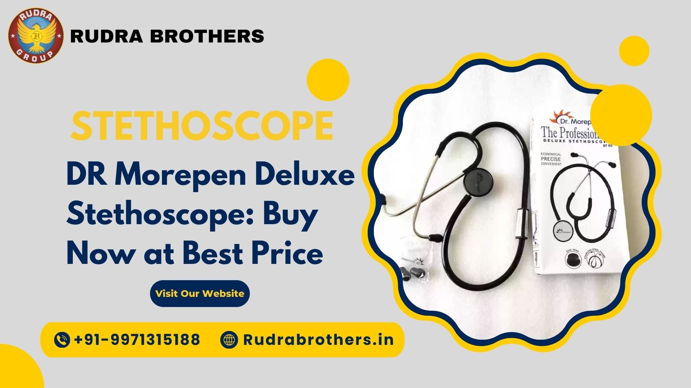 DR Morepen Stethoscope | Morepen Stethoscope | DR Morepen the Professional's Deluxe Stethoscope
