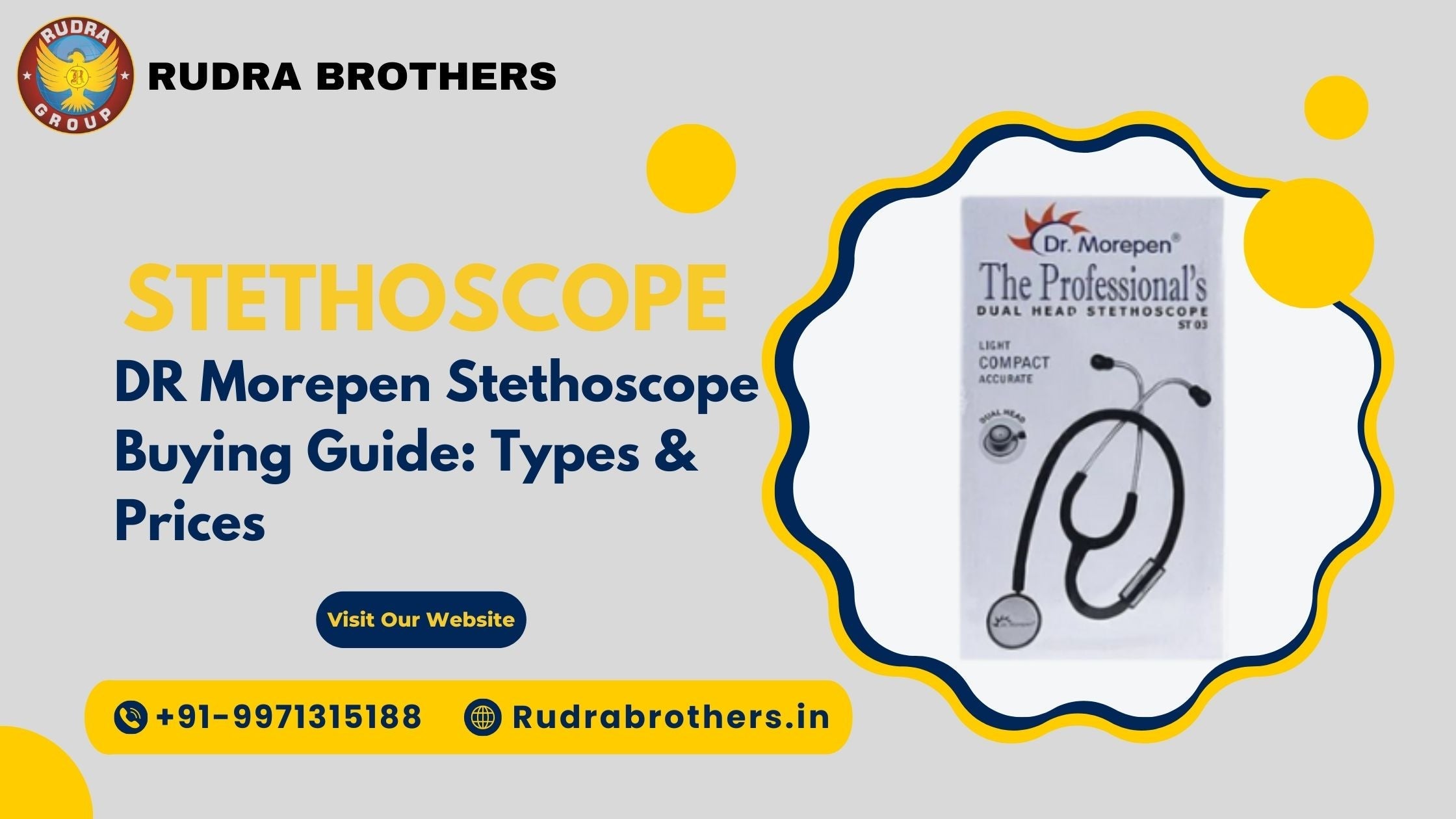 DR Morepen Stethoscope | Morepen Stethoscope | DR Morepen the Professional's Deluxe Stethoscope