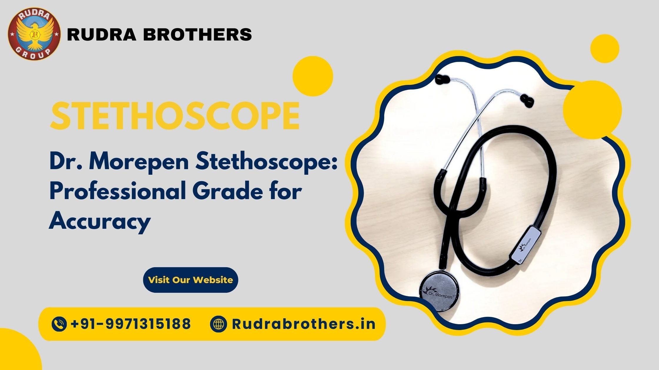 DR Morepen Stethoscope | Morepen Stethoscope | DR Morepen the Professional's Deluxe Stethoscope