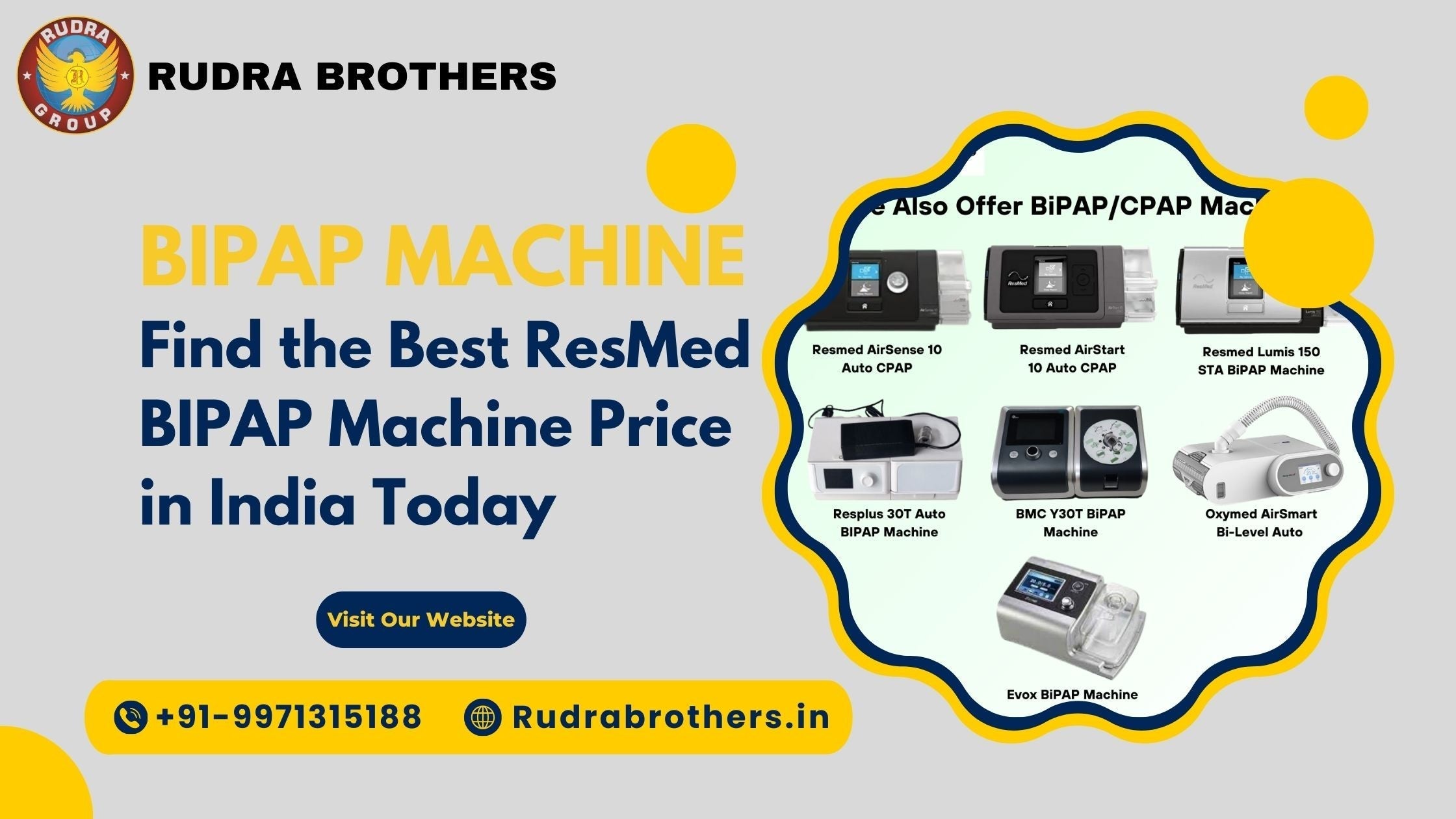 BIPAP Machine Price | BIPAP Machine Price in India | Resmed BIPAP Machine price