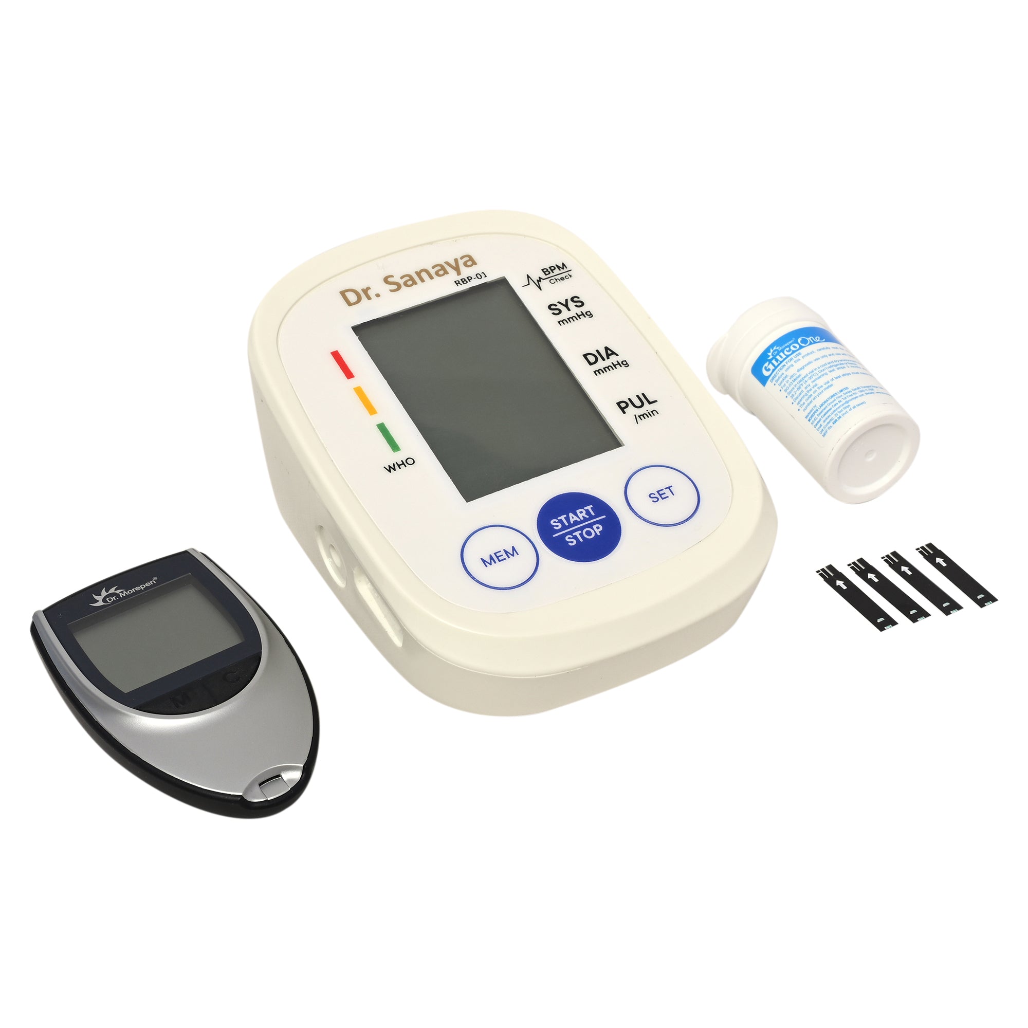 Dr. Morepen BP02 Blood Pressure Monitor and BG03 Glucose Check Monitor  Combo (Black) 