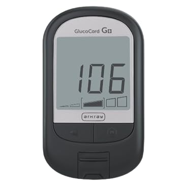 Arkray Glucocard G+ with 100 Strips Glucometer Diabetes Testing Kit + FREE 1 Diet Session| Simple & accurate testing of Blood sugar levels at home |Sugar Test Machine | ISO Certified: Made in India