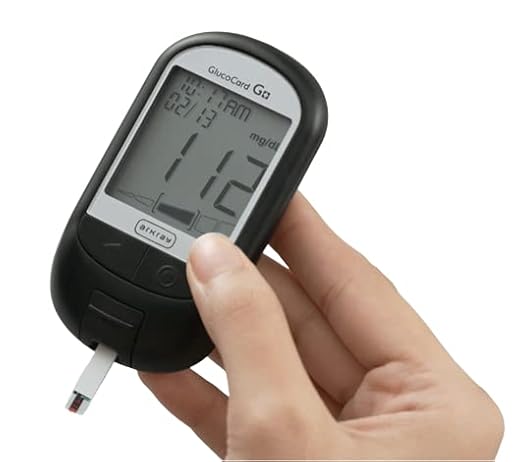 ARKRAY Glucocard G+ Advance glucometer machine | FREE 100 Test Strips + 25 Trustlet Lancet Combo