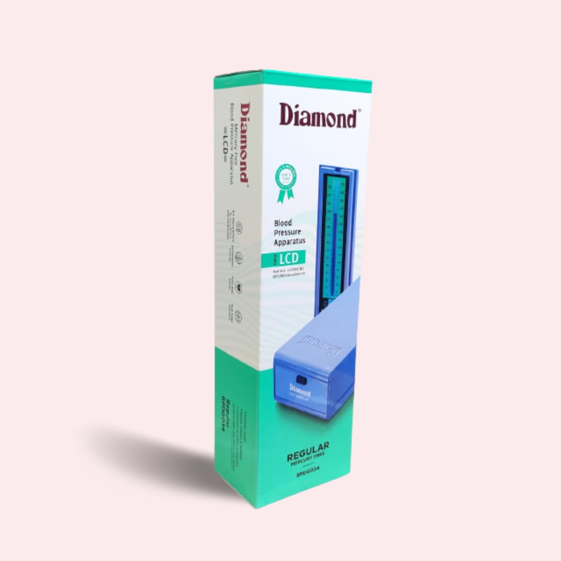 Diamond BP Apparatus LCD Regular (Velcro Cuff Battery) BPDG 034 Bp Monitor (Blue)