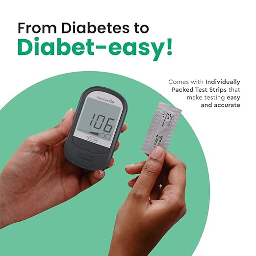 ARKRAY Glucocard G+ Advance glucometer machine | FREE 50 Individually Packed Test Strips + 25 Trustlet Lancets + 1 Lancing device | Designed with Japanese Technology