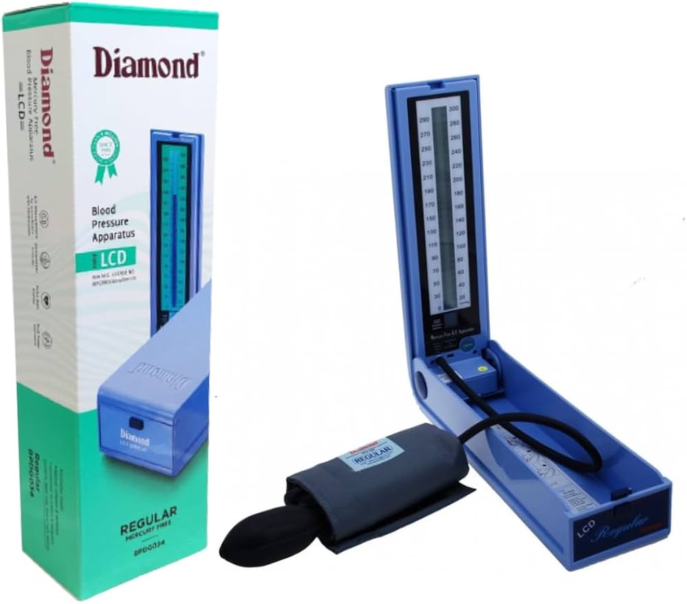 Diamond BP Apparatus LCD Regular (Velcro Cuff Battery) BPDG 034 Bp Monitor (Blue)