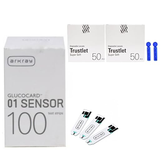 ARKRAY Glucocard 01 Mini 100 Strips with 100 Lancets