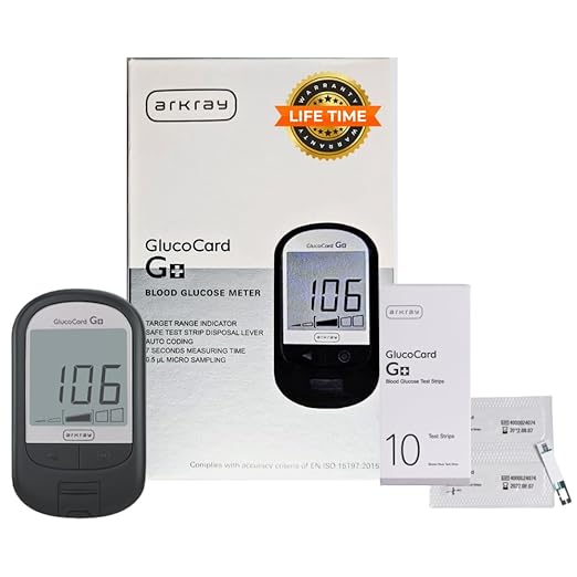 GlucoCard G+ Blood Glucose Monitor – Individually Packed 10 Strips, No Coding | Japanese Technology