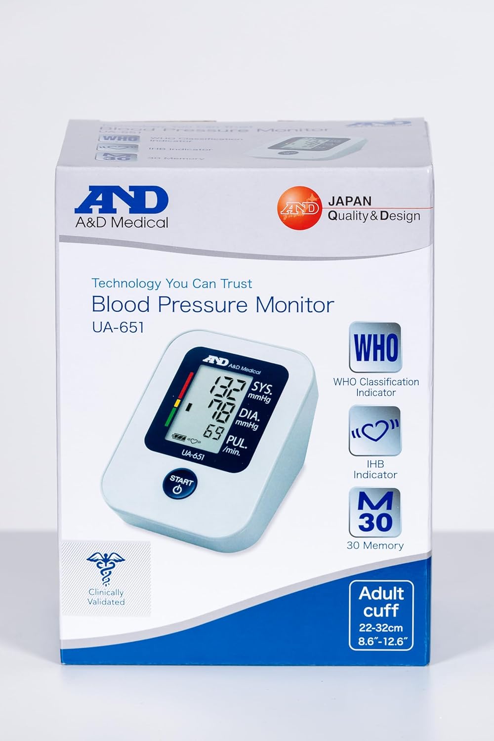 A&D UA-651 Digital Blood Pressure Monitor box