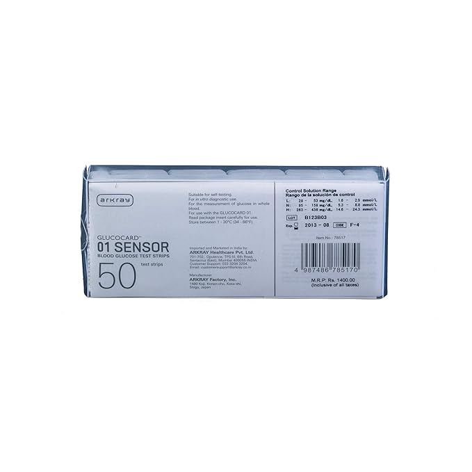 ARKRAY Glucocard 01 Mini - 50 Strips ALU Pack | Individually Packed | Made in India with Advanced Japanese Technology