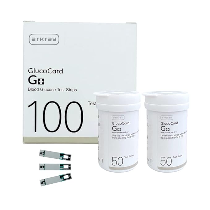 Arkray Glucocard G+ 100 Bottlepack Blood Glucose Test Strips For Glucocard G+ Glucometer