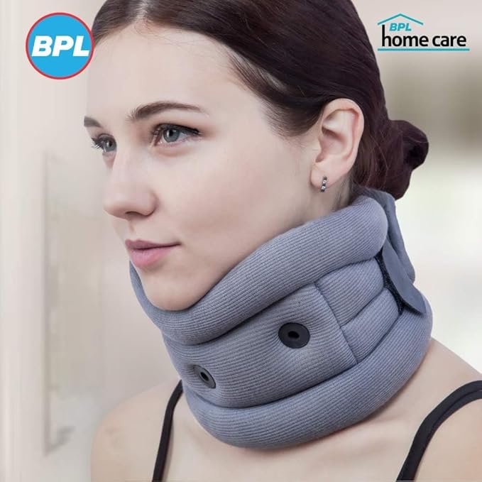 BPL OrthoCare Soft Cervical Collar | Neck Support for Pain Relief, Injury, Surgery & Arthritis | Comfortable & Durable – Grey