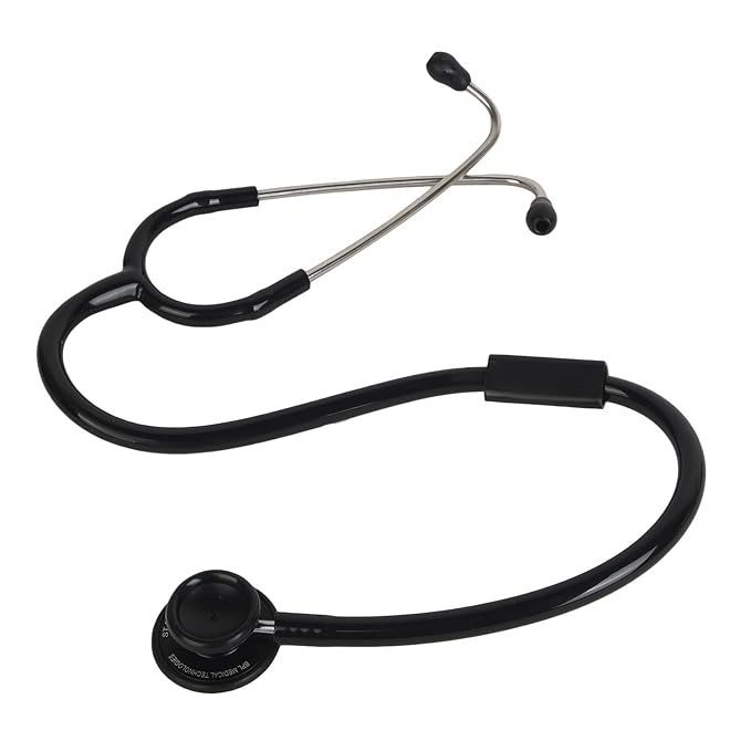 BPL ST-01 DIA Cast Stethoscope | High Acoustic Clarity | Durable Dual-Side Chestpiece for Adult Use – Black