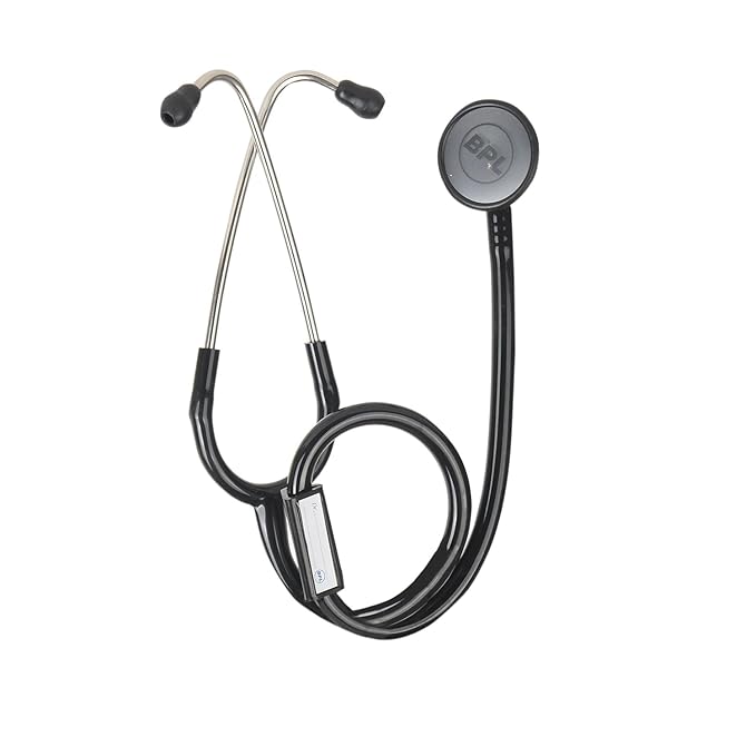 BPL ST-01 DIA Cast Stethoscope | High Acoustic Clarity | Durable Dual-Side Chestpiece for Adult Use – Black