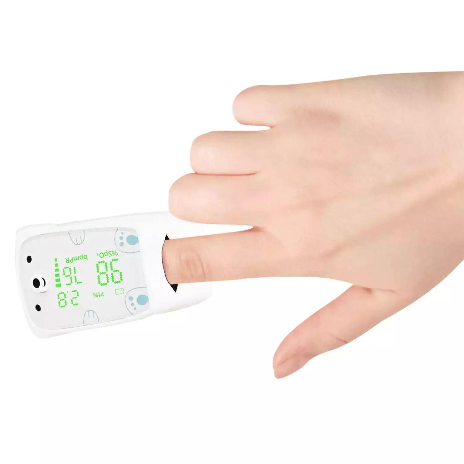 BPL Smart Oxy Junior Pulse Oximeter for Kids | High Accuracy SpO2, Heart Rate & Perfusion Index Monitor with OLED Display – Age 3–12 Years – White