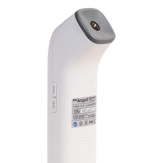 BPL Accudigit F4 Non-Contact Infrared Thermometer | Fast & Accurate Forehead Thermometer for Adults & Kids – White