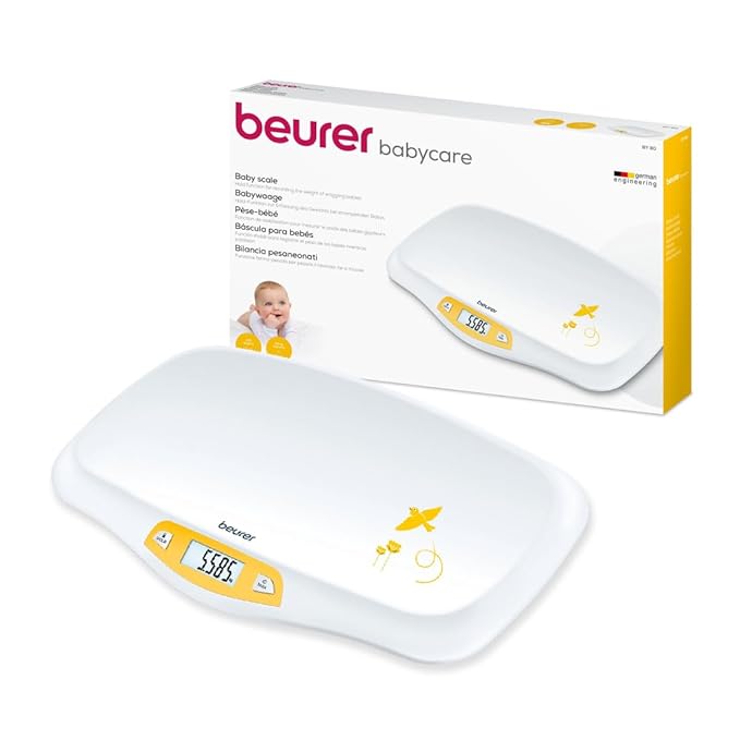 Beurer Digital Bathroom Scale With Reliable German Technology (Baby Scale - BY80)