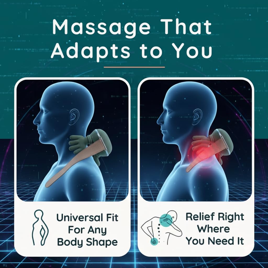 Dr. Sanaya 4D Bionic Shoulder & Neck Massager (Green) | Wireless Electric Body Massager