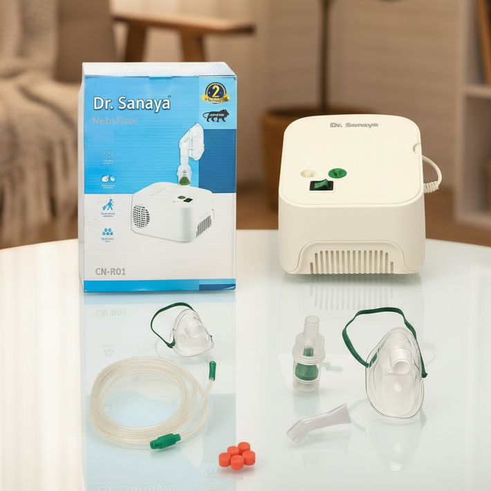 Dr. Sanaya Compressor Nebulizer for Kids & Adults | Medical Nebulizer Machine with Complete Kit & 2-Year Warranty