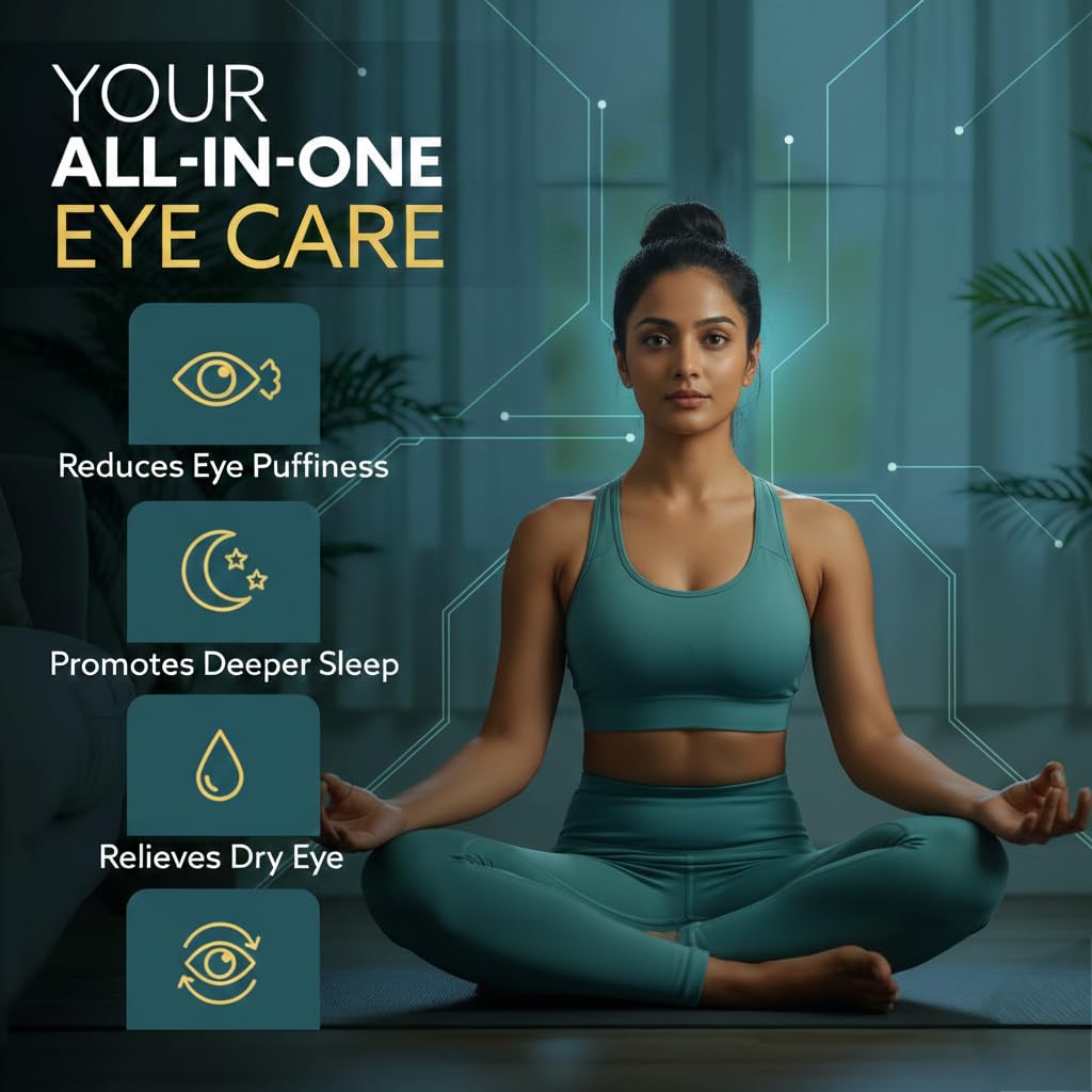 Dr. Sanaya Smart Eye Massager with Heat & Air Compression | Bluetooth Rechargeable Eye Relaxation Device