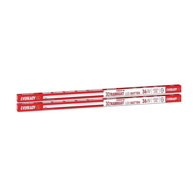 2 of Eveready LED batten lights on a white background