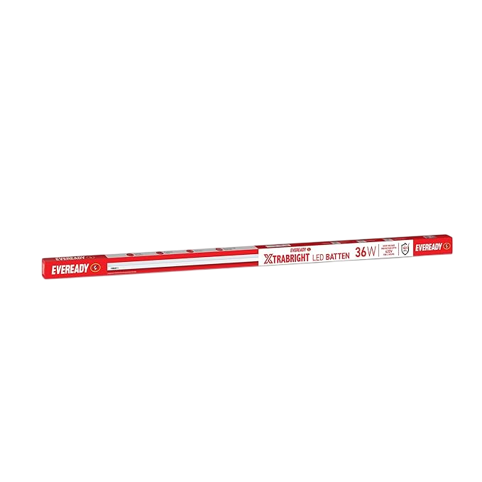 Eveready LED batten on a white background
