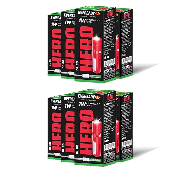 6 boxes of Eveready Hero DL80