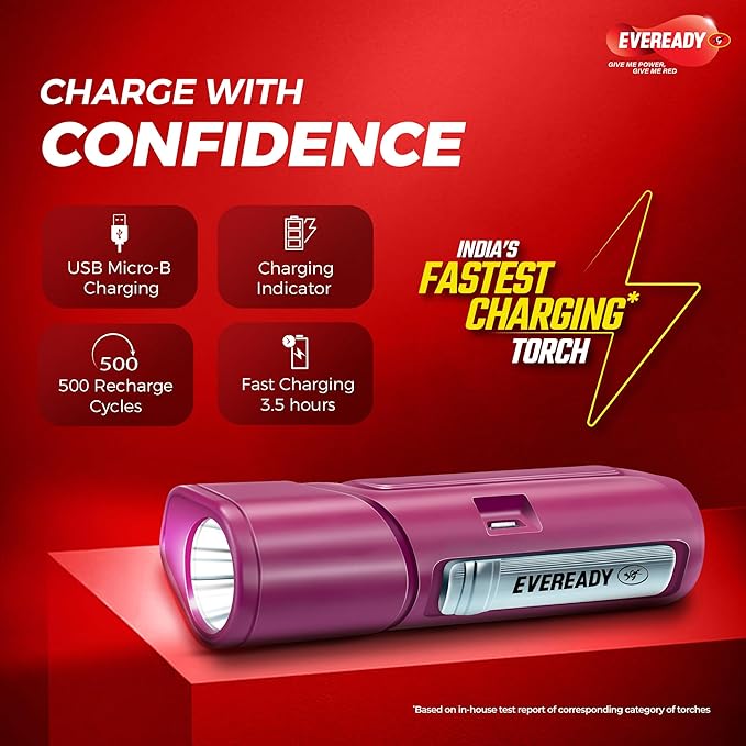 Pocket-size LED torch with long battery backup