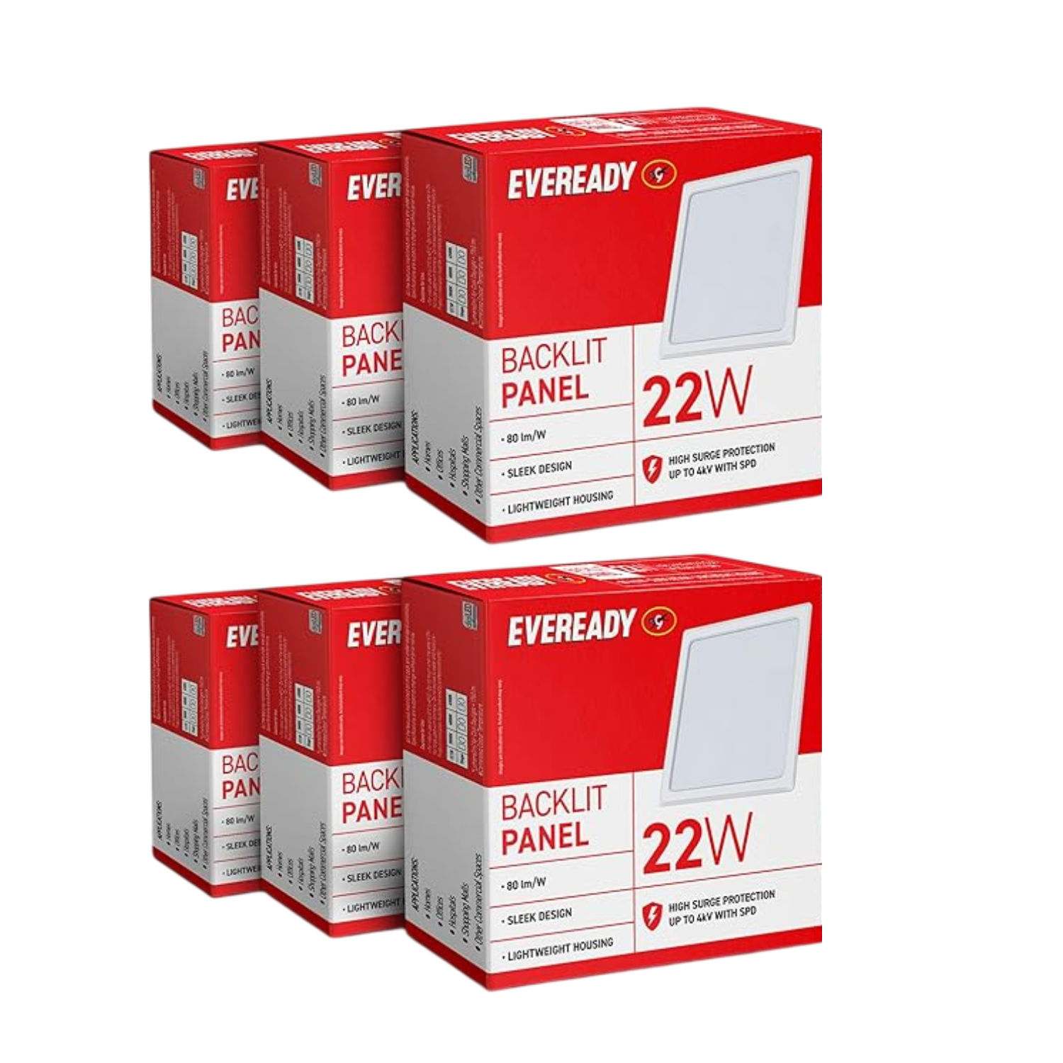 Eveready square backlit LED panel for office and home use