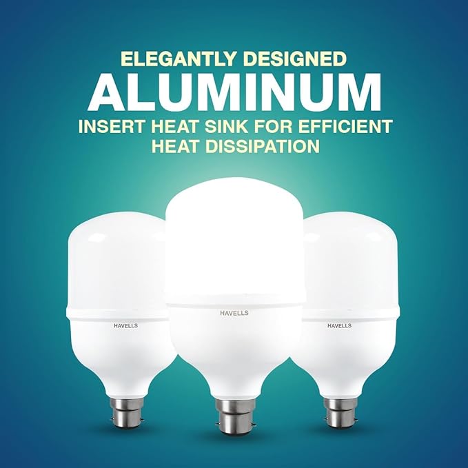 Three white light bulbs with text on a blue background