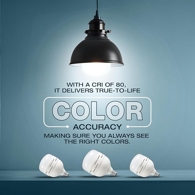 Havells 30W LED Inverter Emergency Bulb - Cool Day Light (6500K) | B22 Base | Shatter Resistant | 4-Hour Backup | Li-ion Battery | Overcharge Protection