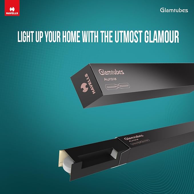 Havells Aurora Plus 20W Glamtube 3 in 1 (3000K/4000K/6500K) | Decorative Light | Tubelight | CCT Changing | Easy on Eyes | No UV/IR Radiation | Premium Design | Energy Efficient|Upto 4Kv Surge Protection