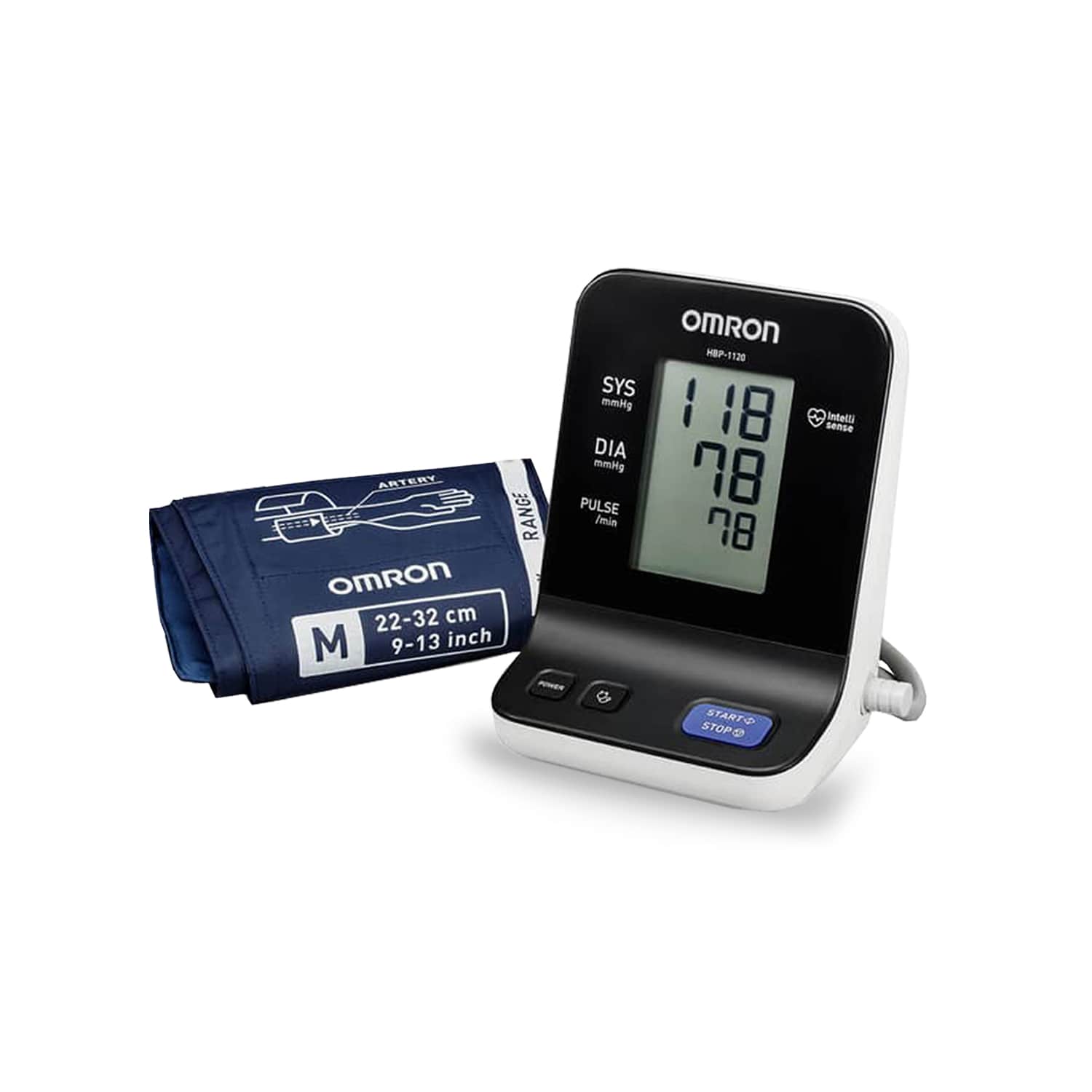 Omron HBP 1120 Blood Pressure Monitor (White) | Professional-Grade Accuracy for Reliable BP Measurement