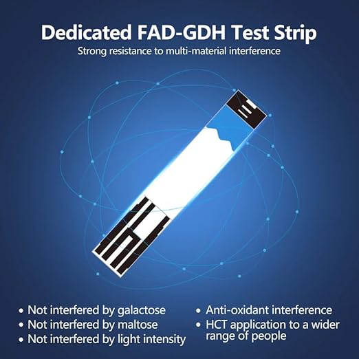 Sinocare Safe AQ blood glucose 50 test strips (Red) | (compatible with Safe AQ glucometer only)