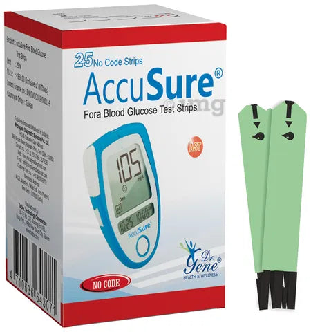 AccuSure Blue Glucometer Test Strips