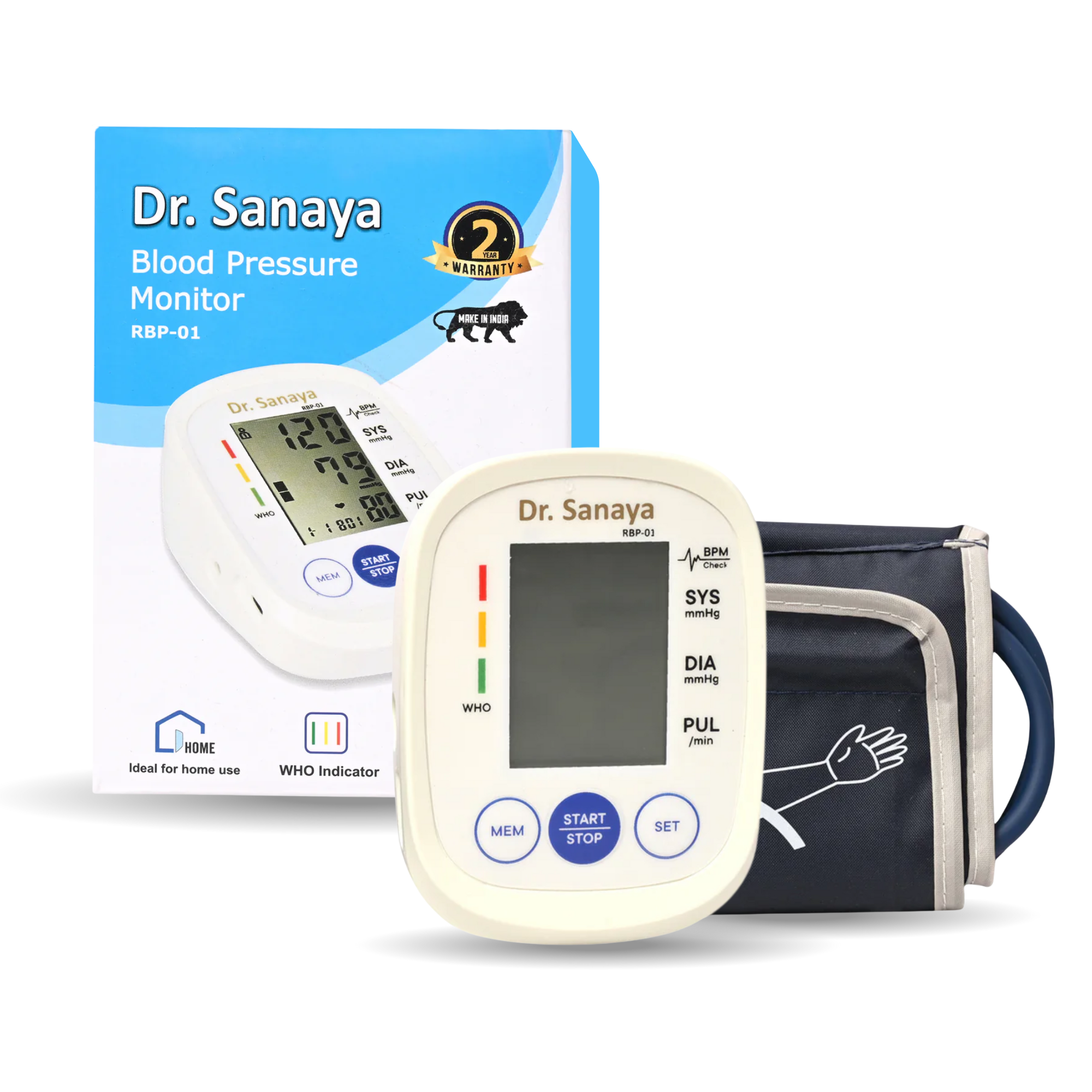 Dr. Sanaya RBP-01 Automatic BP Monitor + Dr. Morepen MT-110 Digital Thermometer Combo | Accurate Home Health Kit