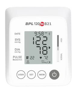 BPL B21 Digital Blood Pressure Monitor Fully Automatic BP Checking Machine with USB, LCD Display | 3 Years Warranty