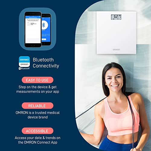 Omron HN 300T Ultra Thin Bluetooth Enabled Automatic Personal Digital Weight Scale