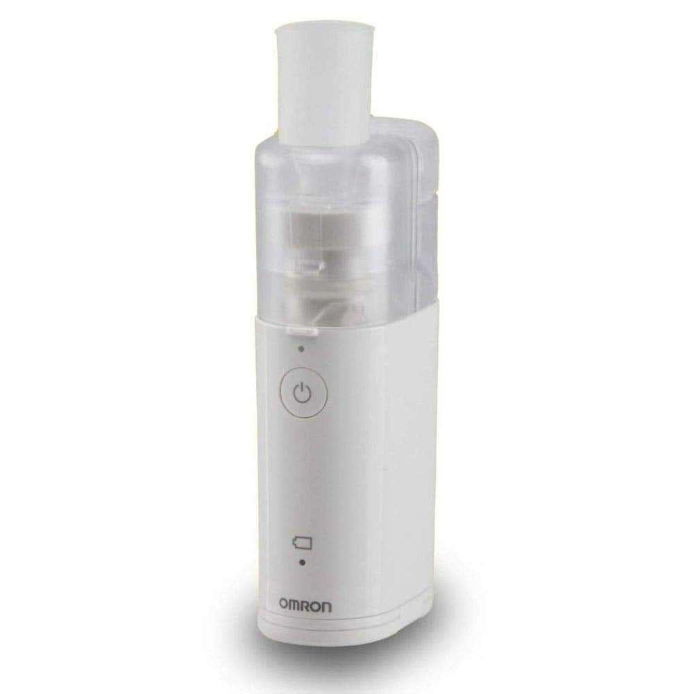 Omron Nebulizer Microair NE-U100 Portable Pocket Sized 360 Degree Silent Mesh Nebulizer (White)