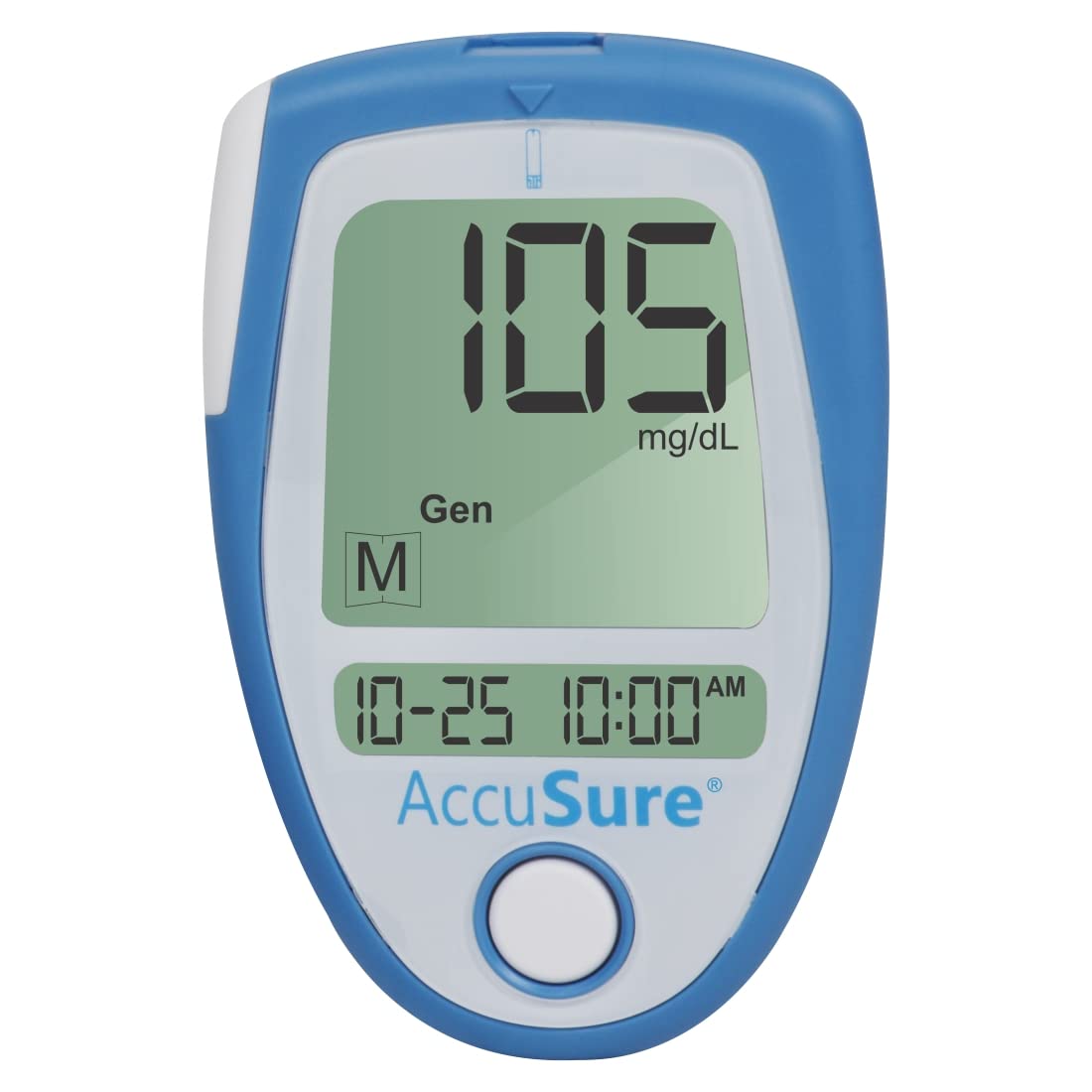 AccuSure Blue Digital Blood Glucometer Kit with 10 Lancets & Lancing Device