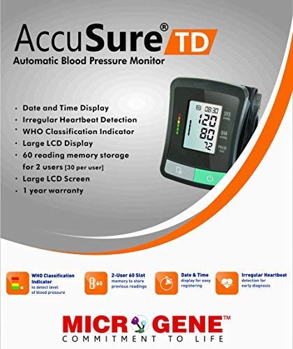 Accusure TD Blood Pressure Monitoring System With Upper Arm Standard Cuff