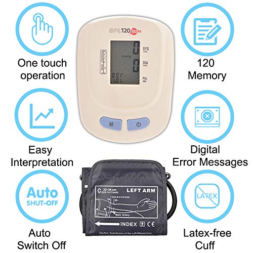 BPL Medical Technologies Automatic Blood Pressure Monitor BPL 120/80 B3 - (White)