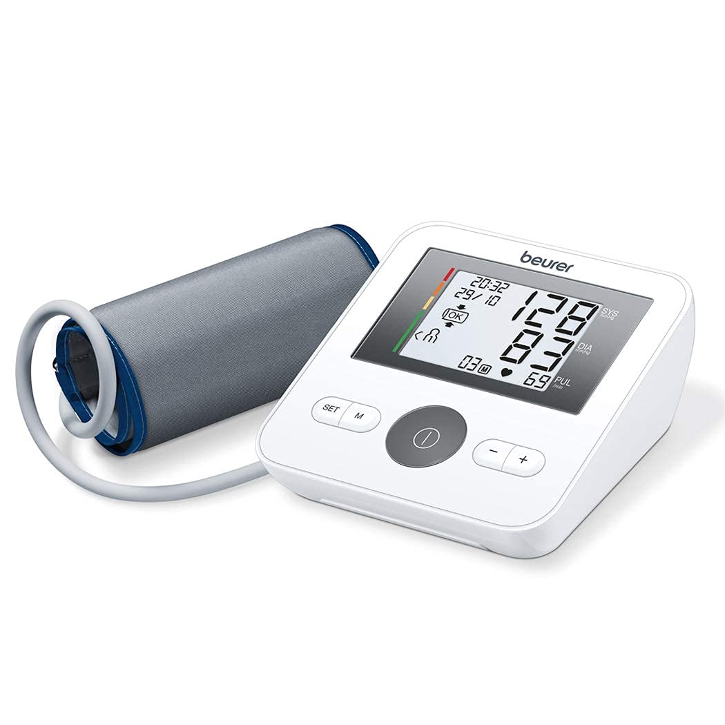 Beurer BM 27 upper arm blood pressure monitor with cuff position control and the automatic incorrect usage message With German Technology & 5 Years warranty