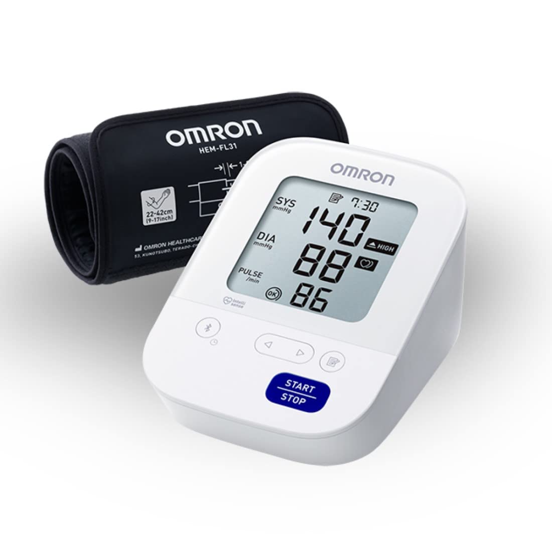 Omron HEM 7156 T Digital Blood Pressure Monitor with 360° Accuracy Intelli Wrap Cuff for All Arm Sizes Accurate Measurements and Bluetooth Connectivity