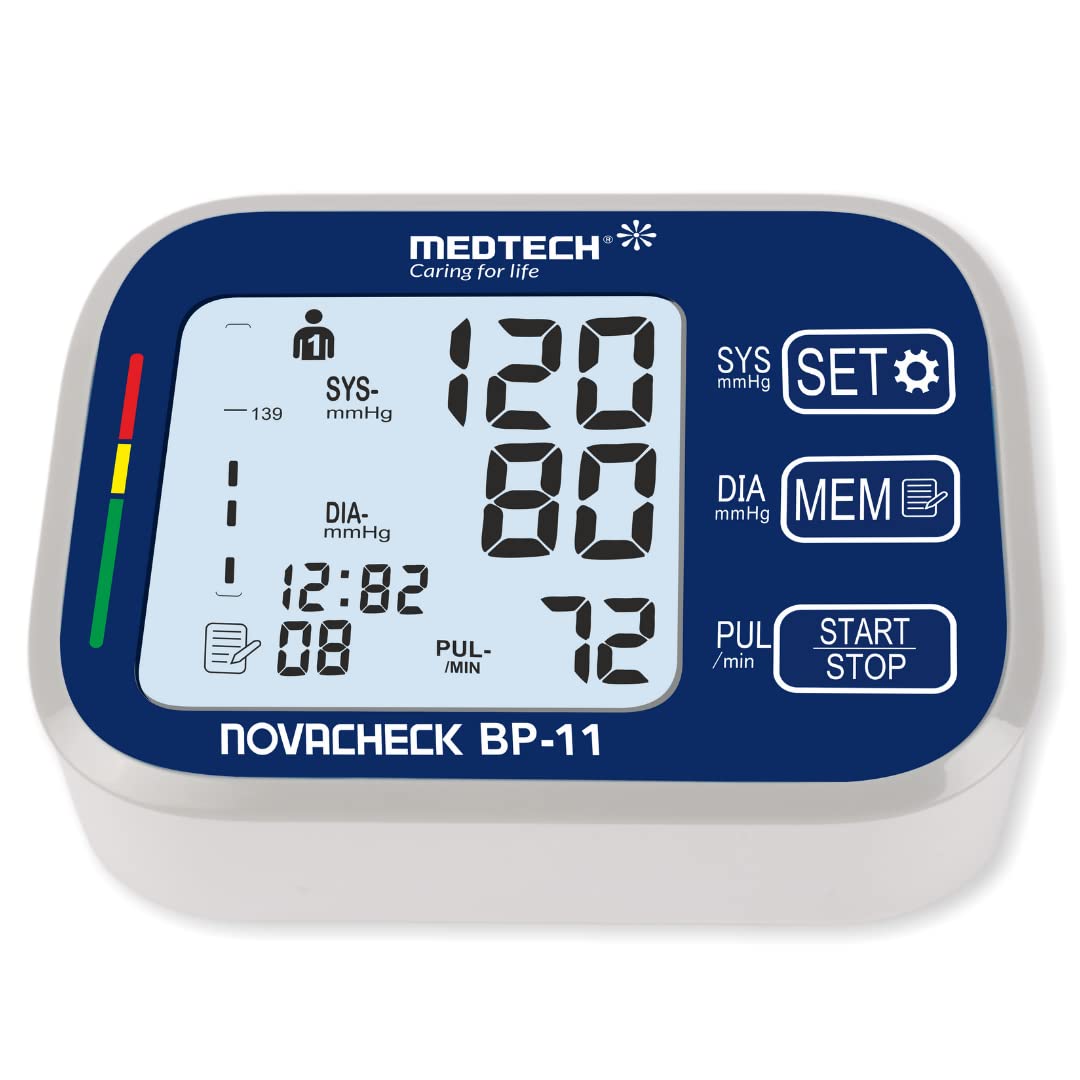 Medtech BP11 Portable Automatic Digital Blood Pressure BP Monitoring Machine with Smart MDD Technology