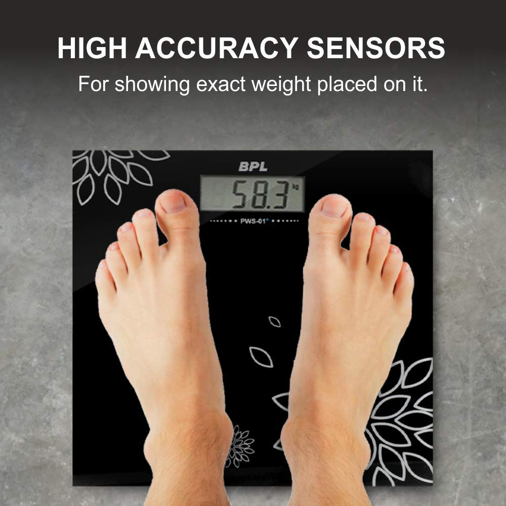 BPL Medical Technologies PWS-01+ Personal Weighing Scale (Black)