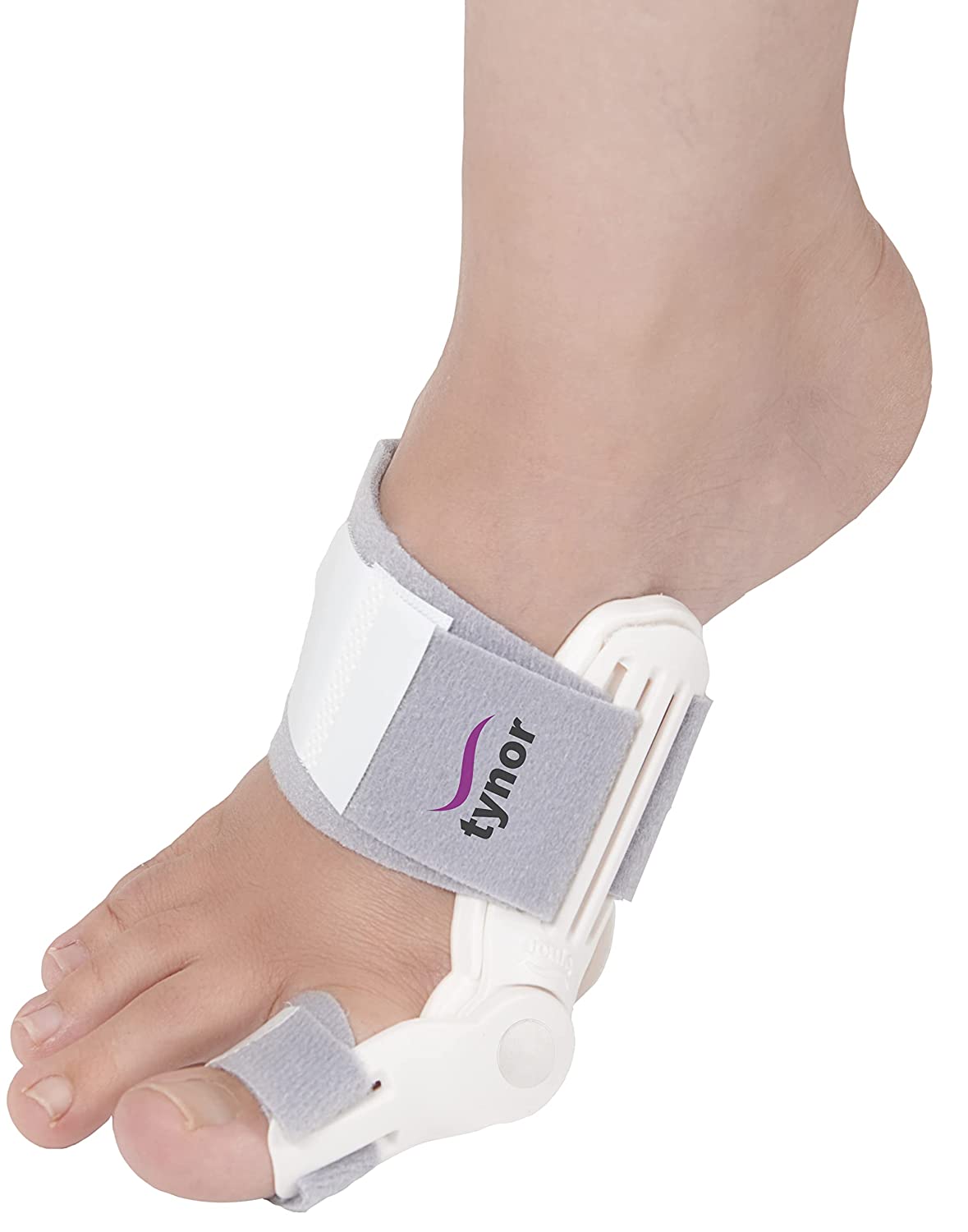 Tynor Bunion Splint Foot Support – Toe Separator & Hallux Valgus Corrector (Grey, White)