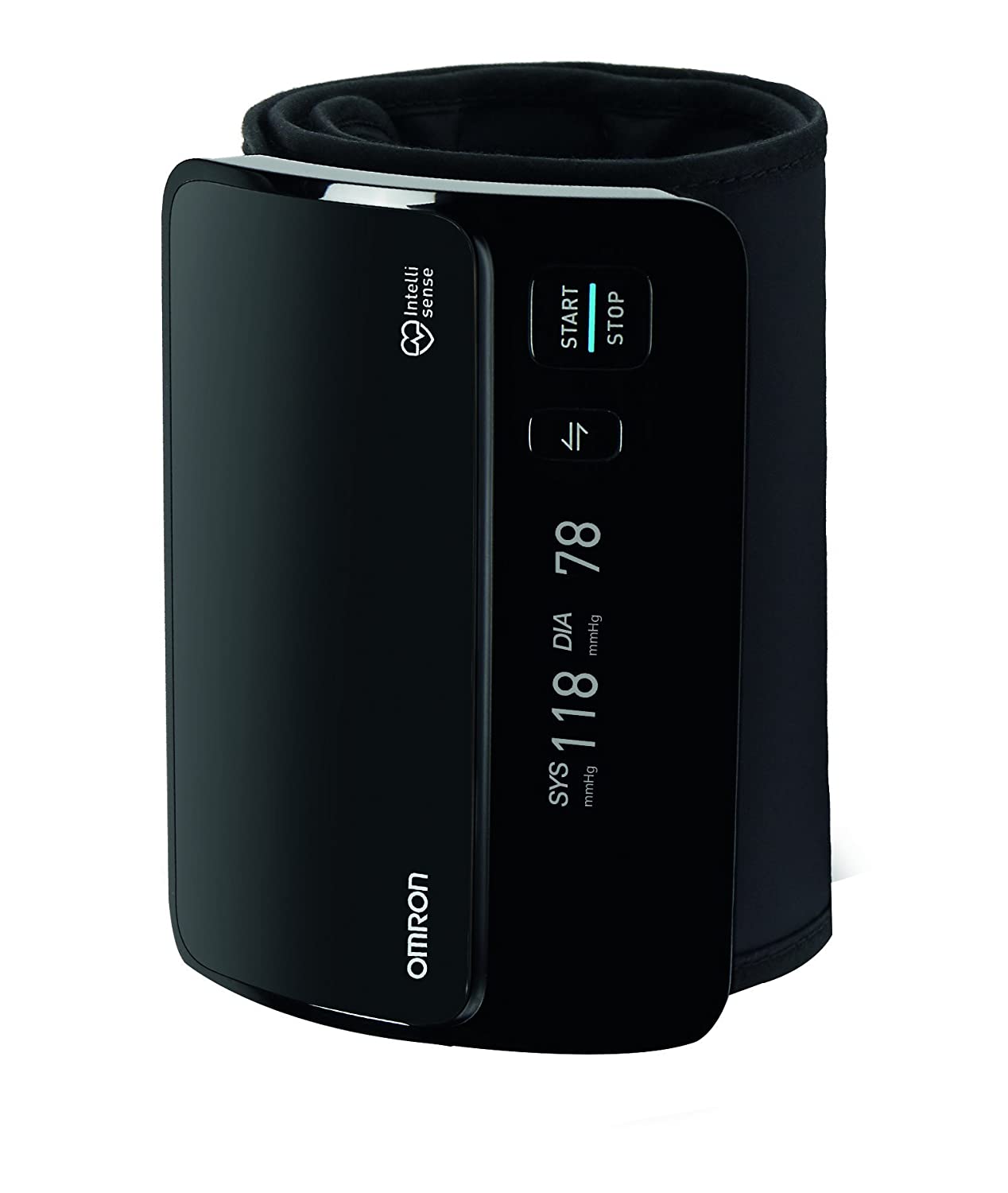 Omron Smart Elite+ HEM 7600T Tubeless 360° Accurate Digital Blood Pressure Monitor With Intellisense Technology & Intelli Wrap Cuff With Bluetooth Connectivity to Store Historic Measurements, Black