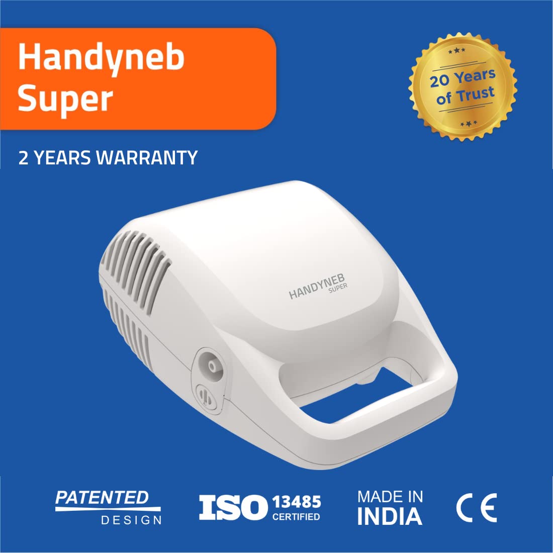 Medtech Handyneb Smart Compressor Nebulizer Machine with Kit for Adult and Kids Nebulizer (White)